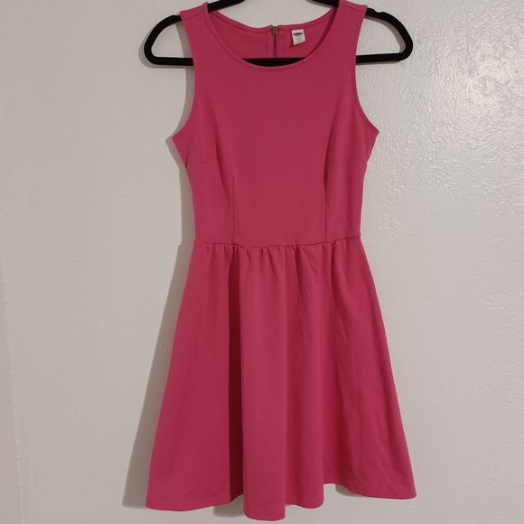 Old Navy Dresses & Skirts - Old Navy Pink A-line Dress Women's XS/TP Petite Sleeveless Stretchy Dress Zipper